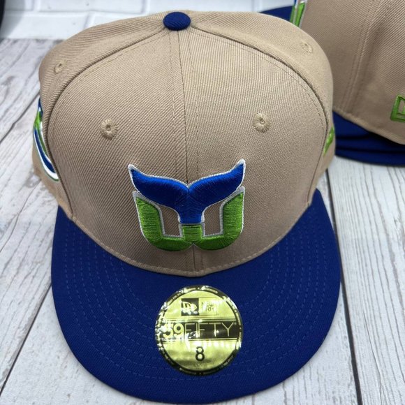 Hartford Whalers‎ NHL 7-7 5/8,8 59Fifty New Era Hat Fitted Cap Blue Brown Men - Picture 11 of 13